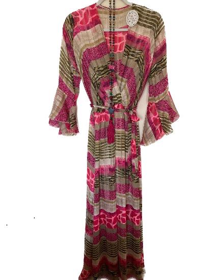 Multicoloured Pink & Stone Patterned Sia Dress