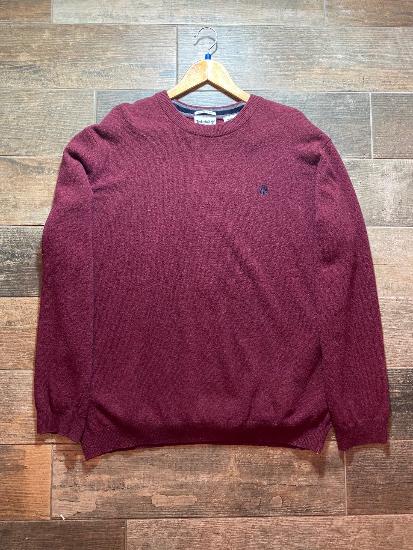 Timberland XXL Merino Wool Men's Red Wine Jumper
