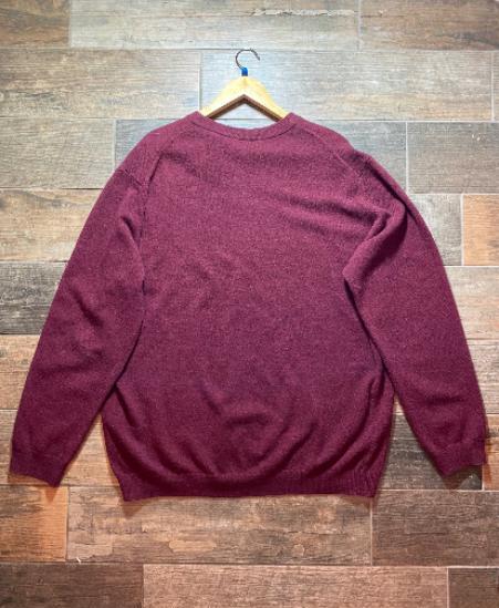 Timberland XXL Merino Wool Men's Red Wine Jumper