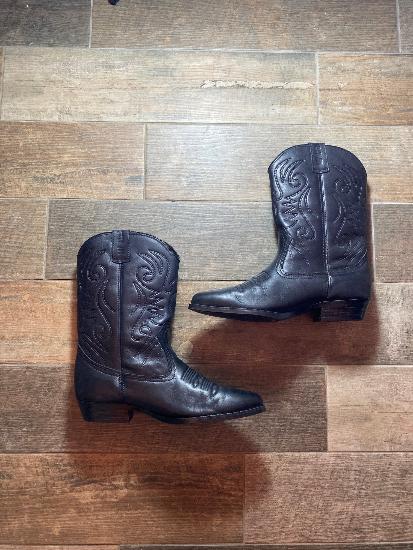 Spanish Leather Western Cowboys Mens Boots - Size 10