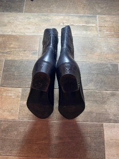 Spanish Leather Western Cowboys Mens Boots - Size 10