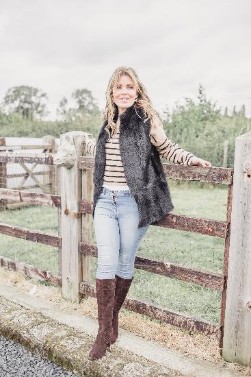Whistles Black Shearling Gilet