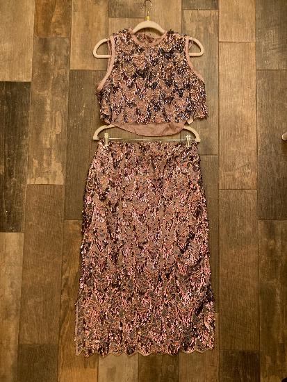 Zara Twinset Sequin Skirt & Top