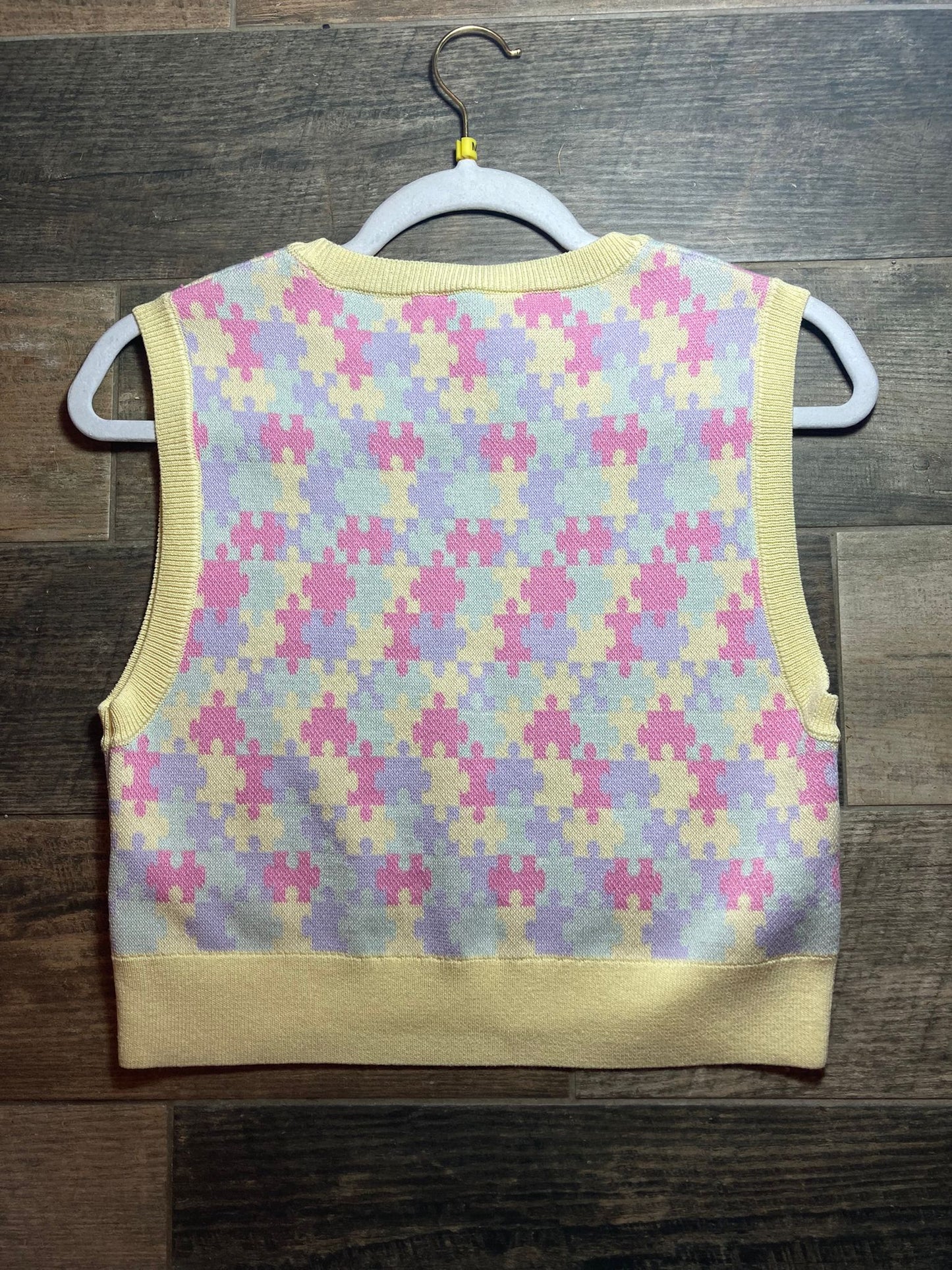 Zara Yellow Dogtooth Tank Top