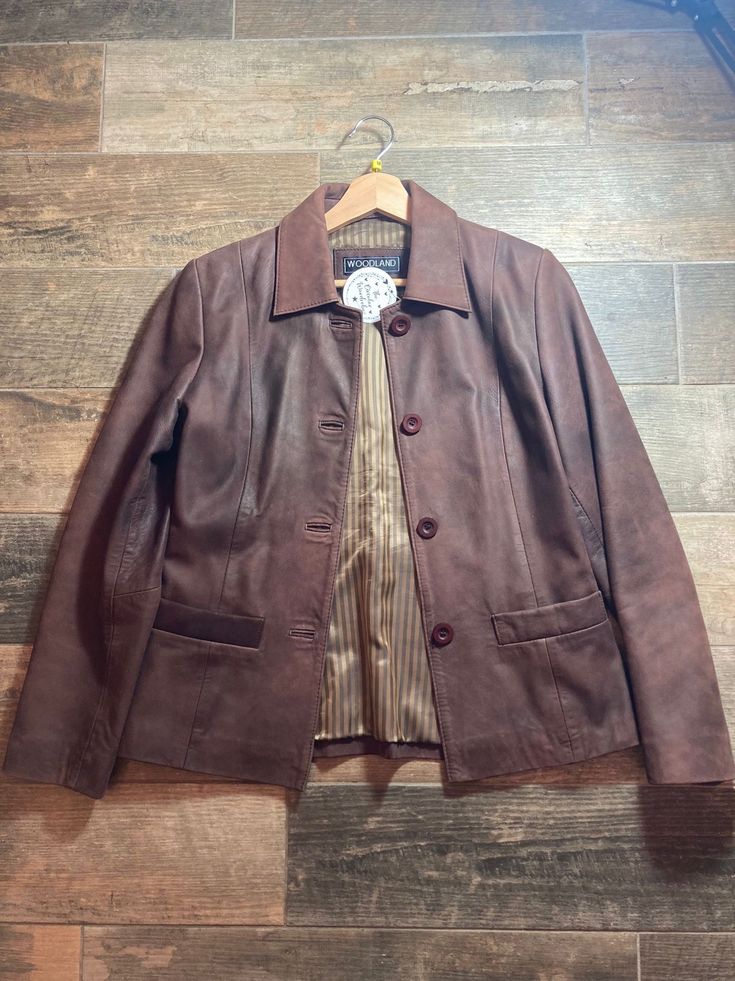 Woodland Brown Leather Jacket