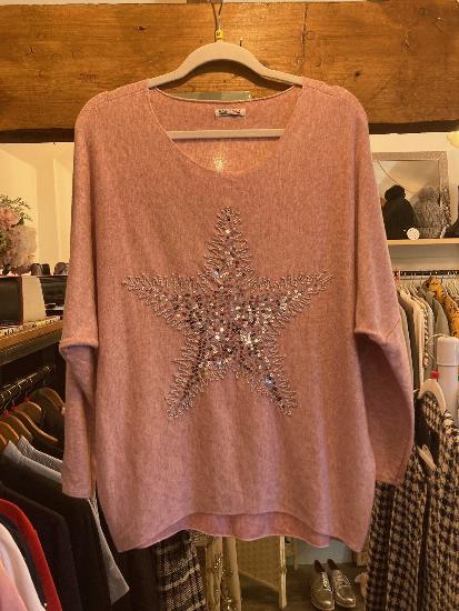 Sequin Star Italian Soft Handle Jumper