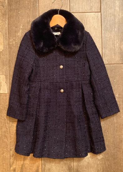 John Rocha Girls Coat with Faux Fur Collar