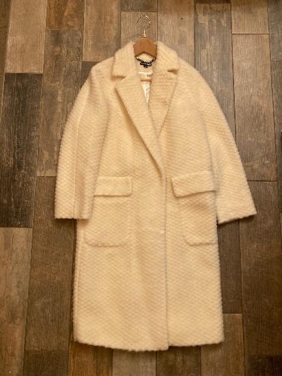 Whistles Cream Front Pocket Wool Longline Coat