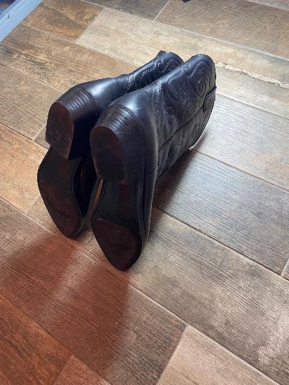 Spanish Leather Western Cowboys Mens Boots - Size 10