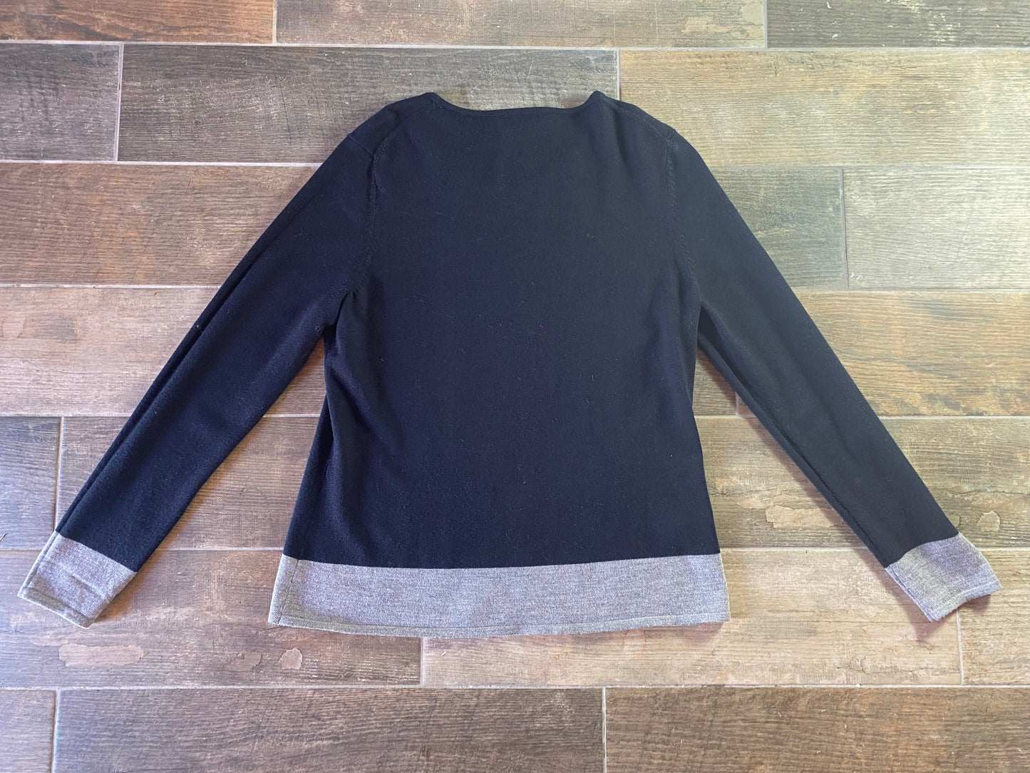 Viyella Navy Merino Wool Knit Jumper