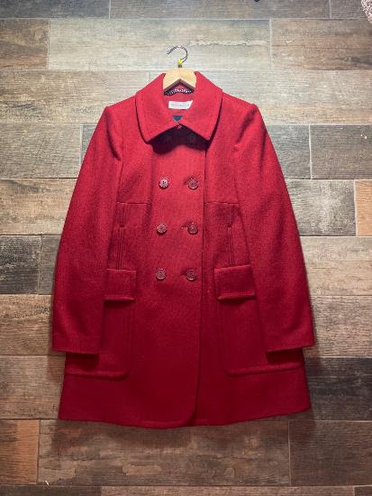Whistles Red Wool Blend Longline Coat