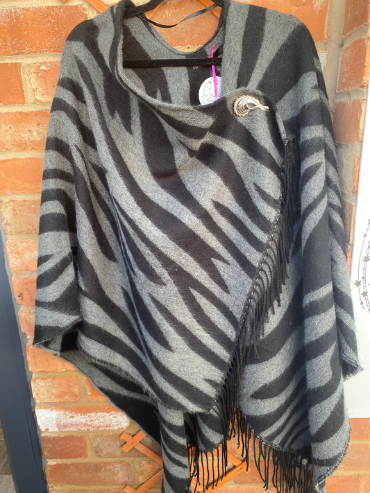 Very Zebra Poncho - New Item