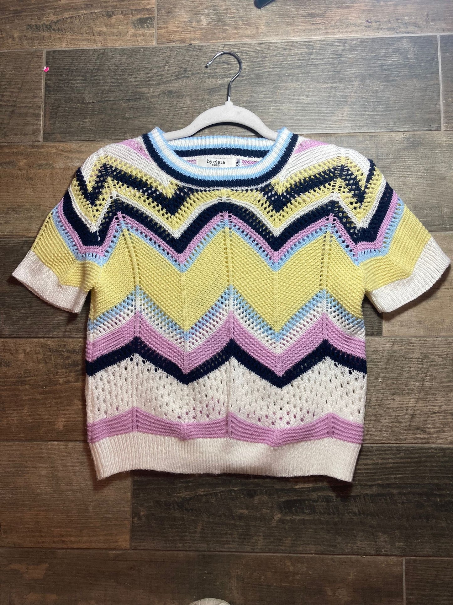 Clara Paris Multi Chevron Knitted Top