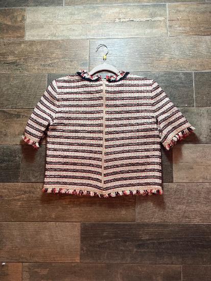 Zara Bow Textured Women's Striped Jumper